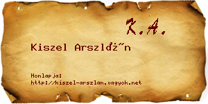 Kiszel Arszlán névjegykártya